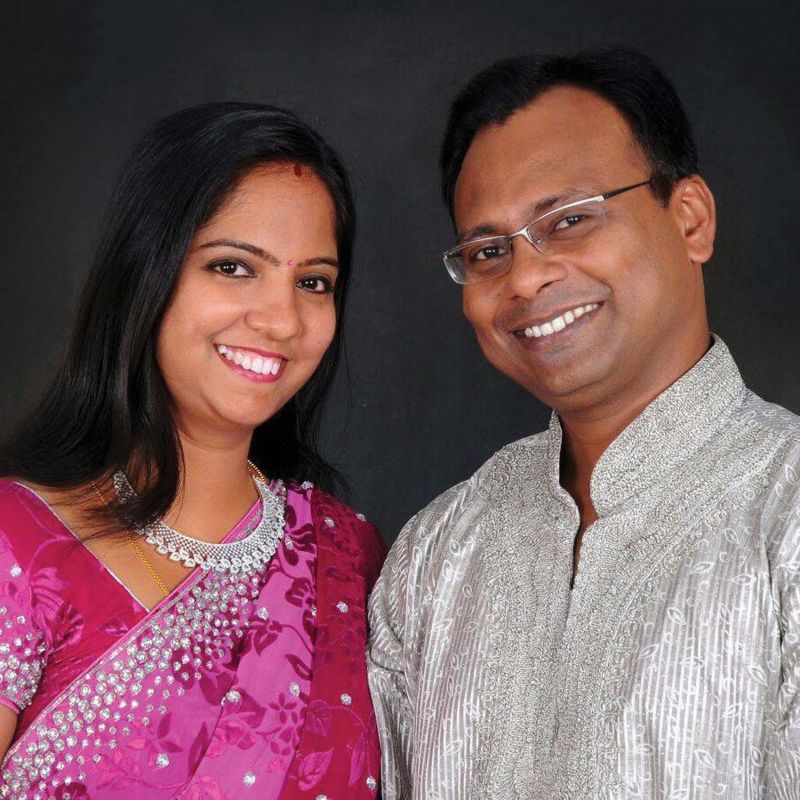 Amit Sarkar and wife