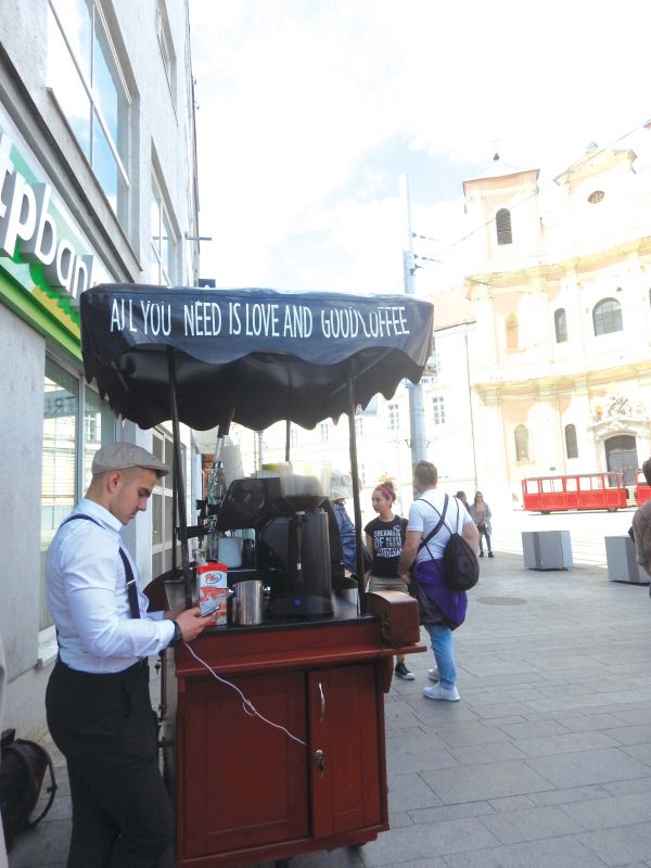 A coffee vendor