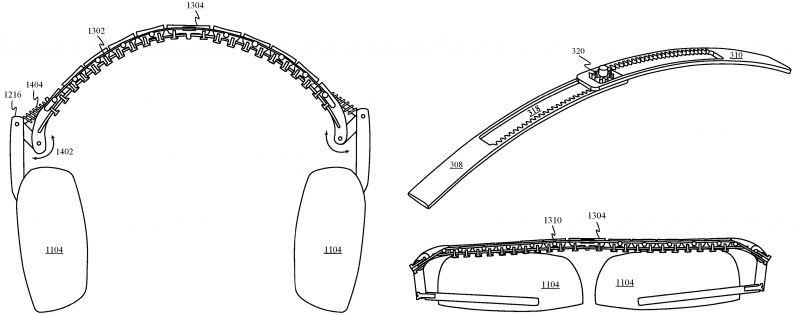 Apple headphones patent