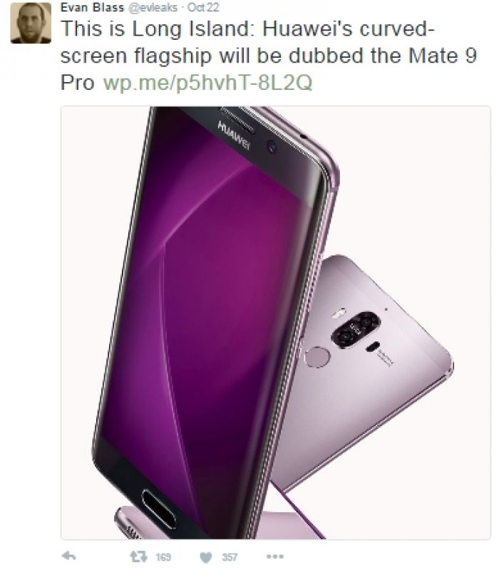 Huawei mate 9 leaks