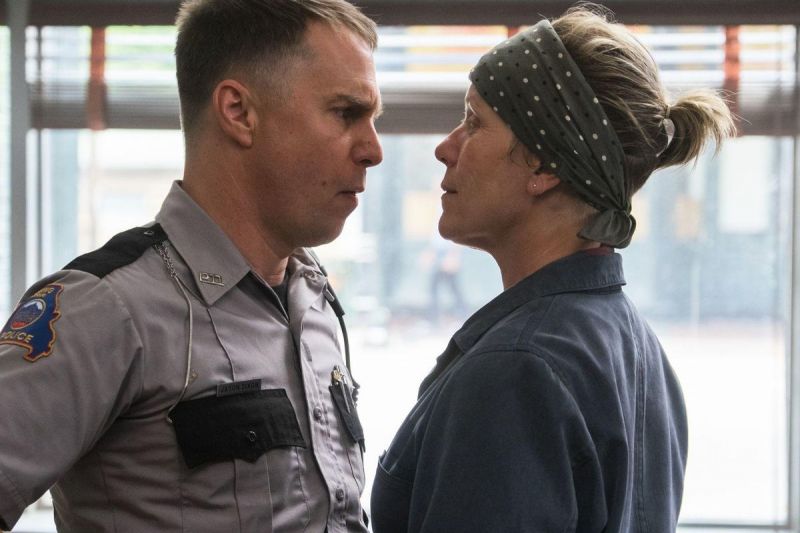 Sam Rockwell and Frances McDormand in the still from 'Three Billboards Outside Ebbing, Missouri'.