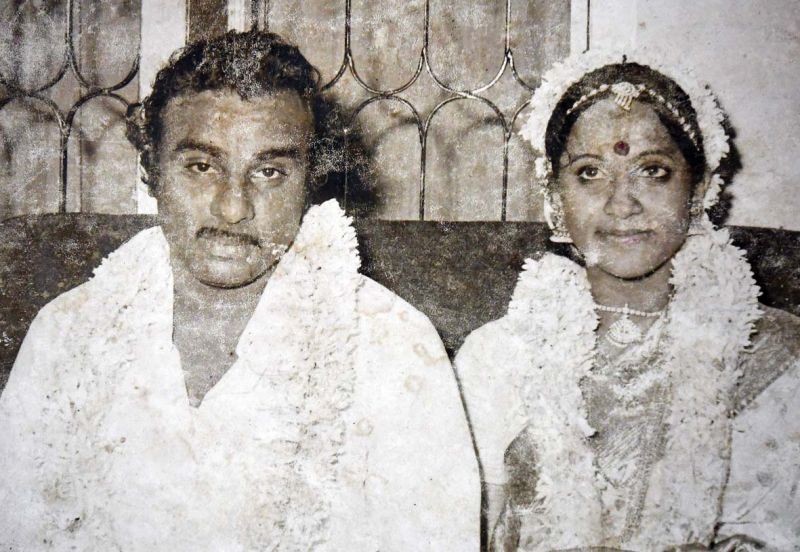 Sasi and Seema on their wedding day.