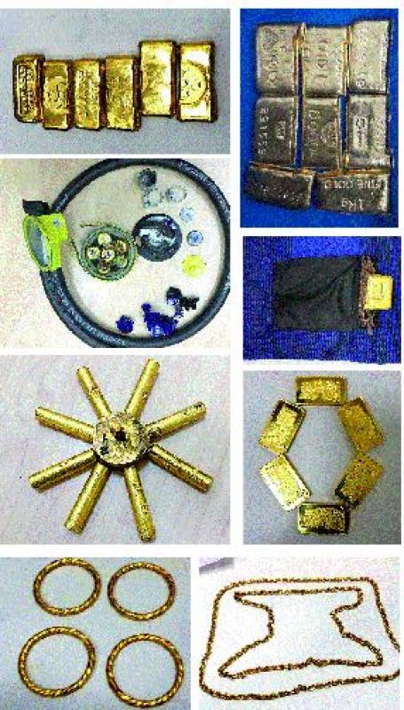 The various shapes in which gold is smuggled into airports across the country. (Photo: DC)