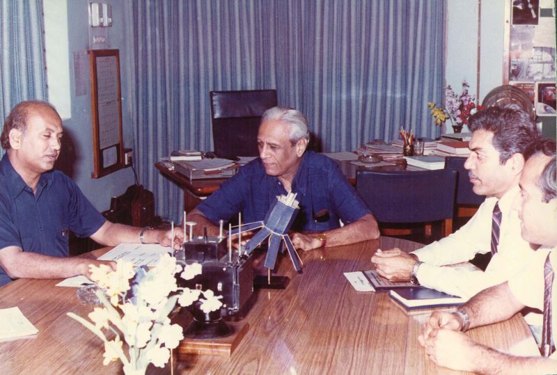 Prof Rao with late Prof Satish Dhawan