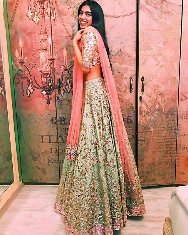 Khushi have been often dressed in Manish Malhotra creations.