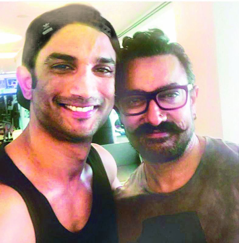 Sushant Singh posted this photo of Aamir Khan and his pierced nose