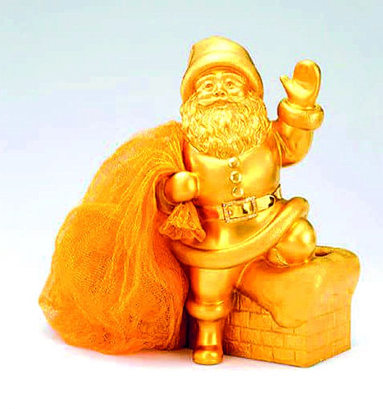Gold Santa Figurine 