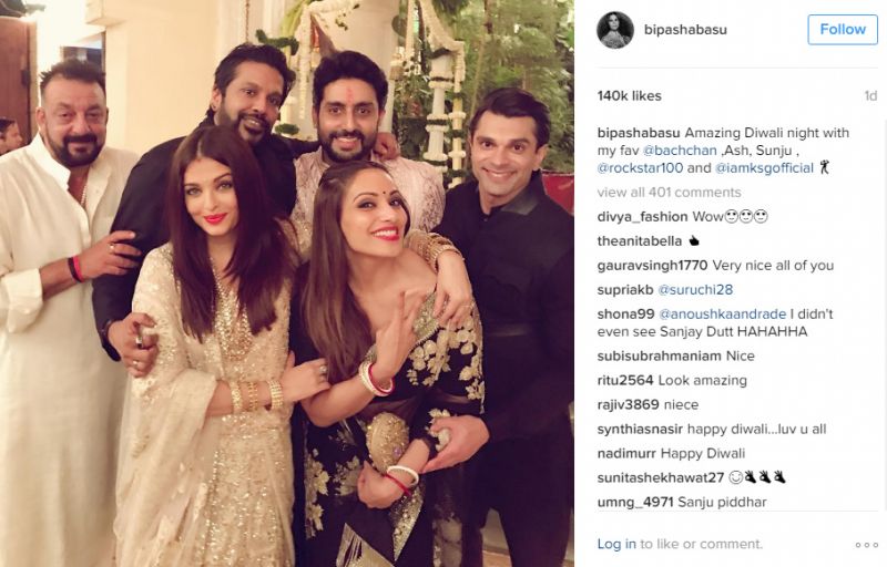 Bollywood stars at Bachchan Diwali bash