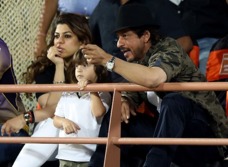 Shah Rukh and AbRam get matching tattoos as they cheer for KKR in the stands