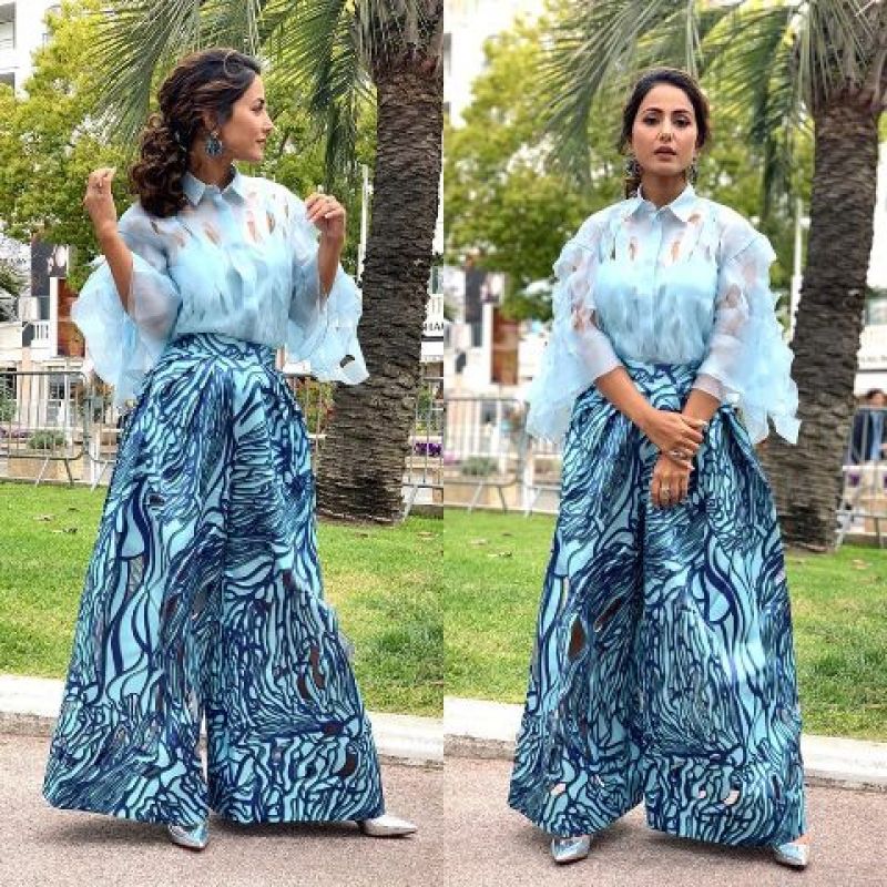 Hina Khan keeps it fresh in a day look at Cannes. (Photo: Instagram @iamhinakhan)