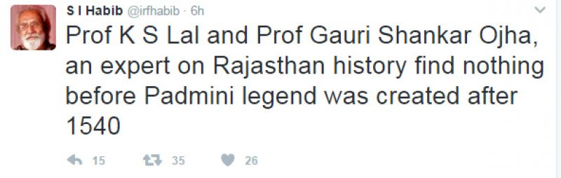 Padmavati row: Noted historian claims Rani Padmavati never existed in real