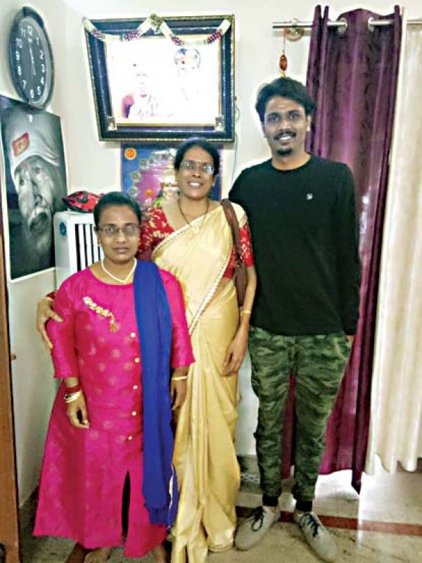 Deepak R.P with his family 