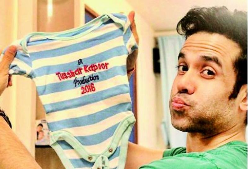 Tusshar Kapoor  posted a picture on Instagram announcing the birth of his son Laksshya.