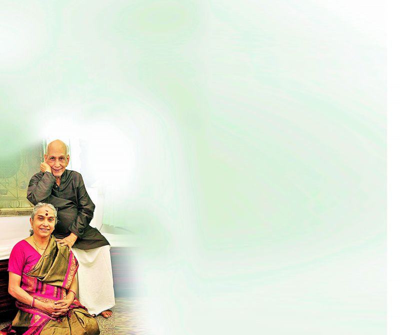 V.S. Ramamoorthy and his daughter Manjula Ramaswami