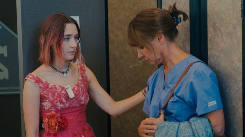 Saoirse Ronan and Laurie Metcalf in the still from 'Lady Bird'. Both actresses have received Oscar nominations for their performance in the film.
