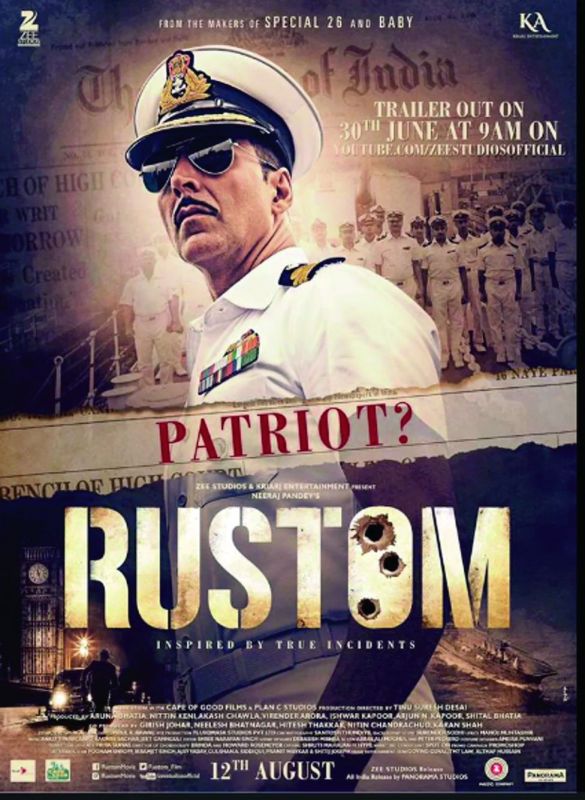 Aamir Khan in Rustom which was based on K.M. Nanavati case.
