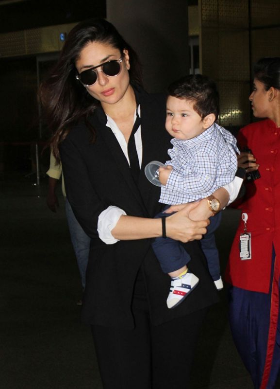 Kareena Kapoor Khan with son Taimur. 