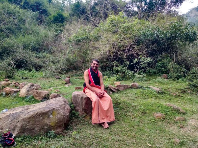 M.N Giri during the trip to Chaduragiri