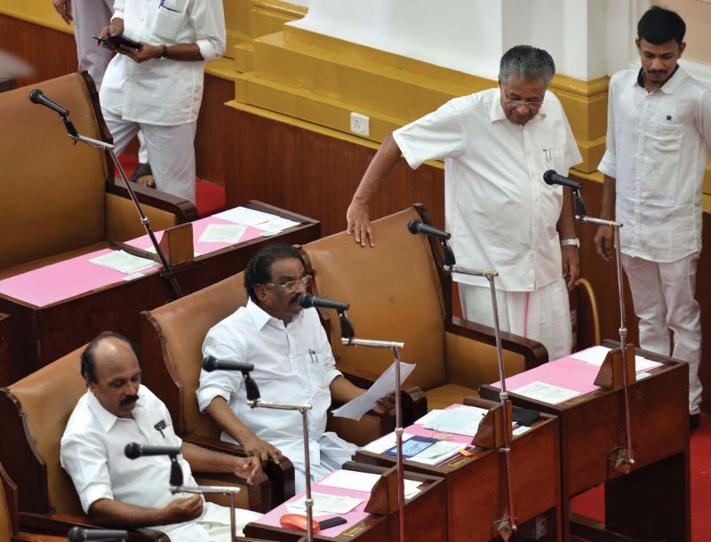 Chief Minister Pinarayi Vijayan  arrive to the session  on Thursday. (Photo: PEETHAMBARAN PAYYERI)