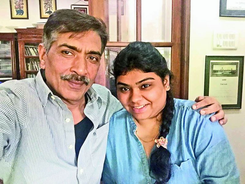 Prakash with daughter Disha