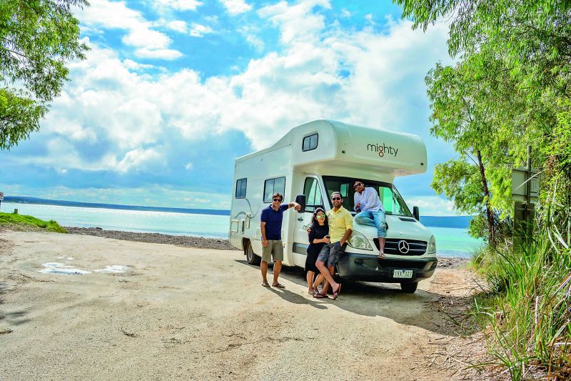 The gang with the caravan, Two Peoples' Bay 