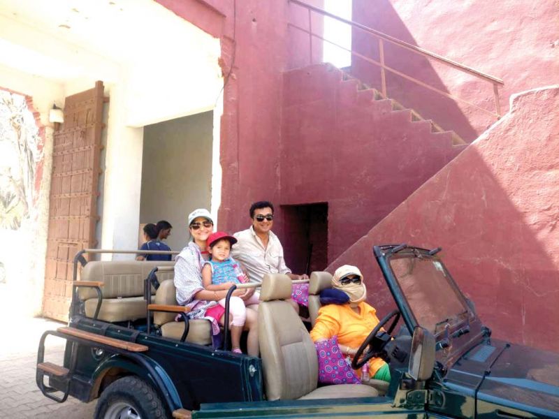 Mrinal, Andrew with their daughter