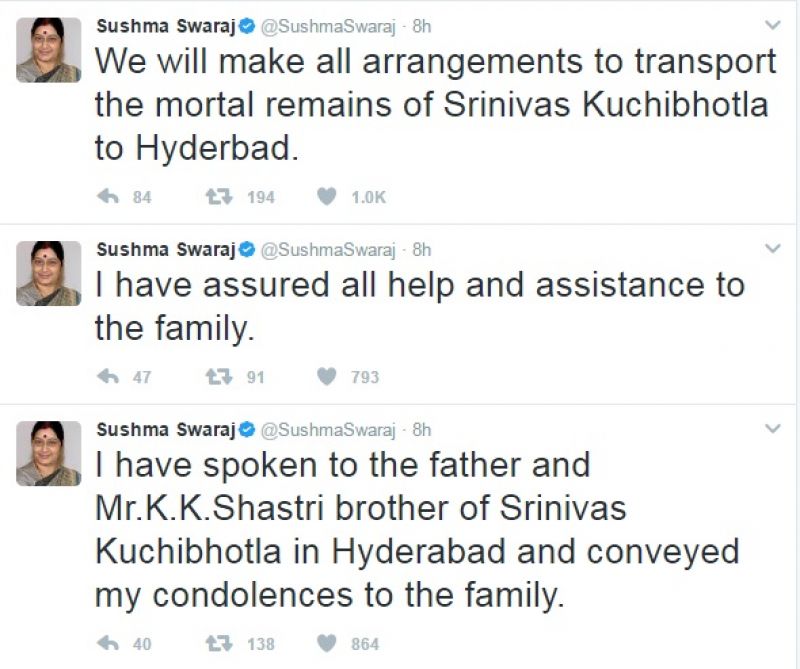 Sushma Swaraj tweets