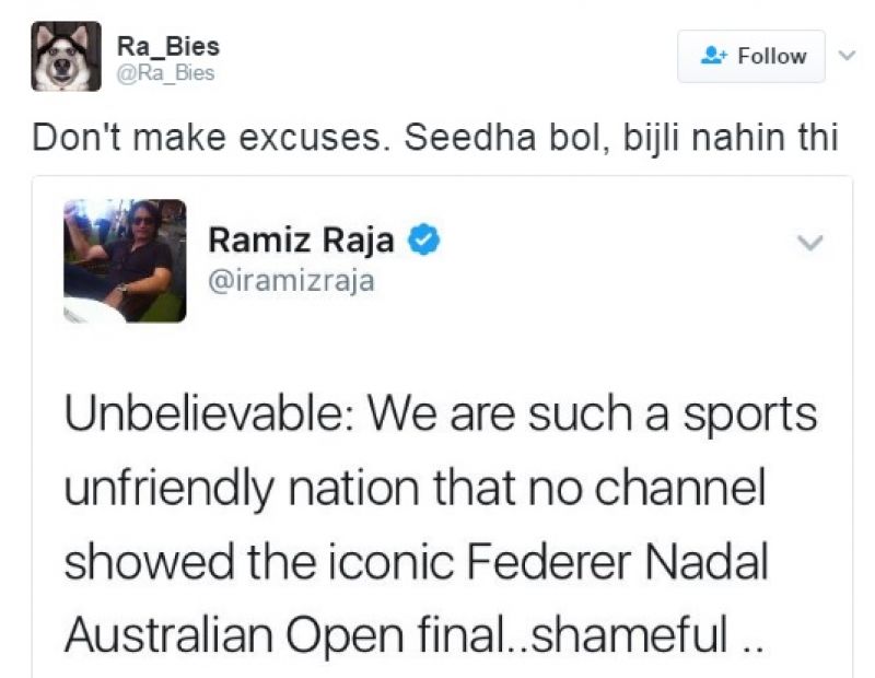 Ramiz Raja trolled, Australian Open final, Roger Federer, Rafael Nadal