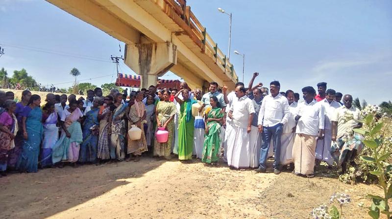 Protests against sand quarry in Kollidam river
