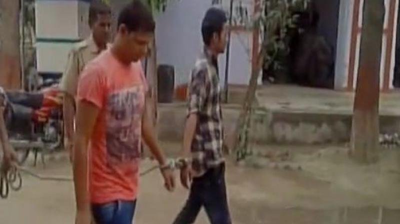 Around 12 to 14 boys were seen in the video, molesting the women, even while they pleaded to let them go. (Photo: ANI Twitter)