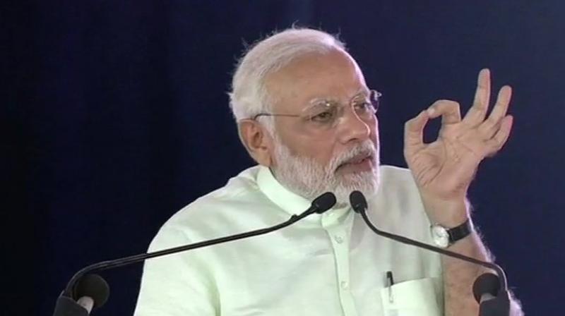 PM Modi said Infrastructure does not differentiate on the basis caste, creed, religion and economic status. (Photo: ANI/Twitter)