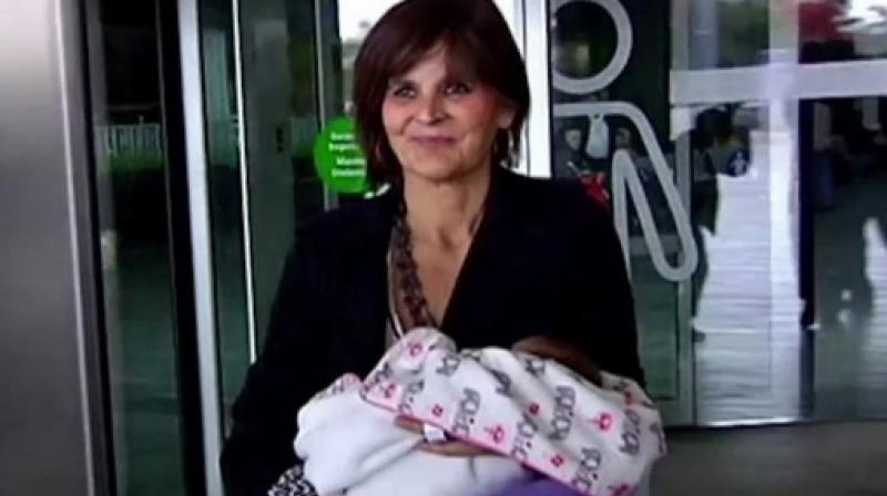 She said baby Lina, born Oct. 10, was in perfect health (Photo: YouTube)