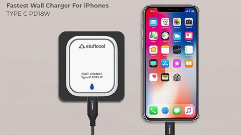 This type-C wall charger is lightning fast, 0-50 per cent in less than 30 mins