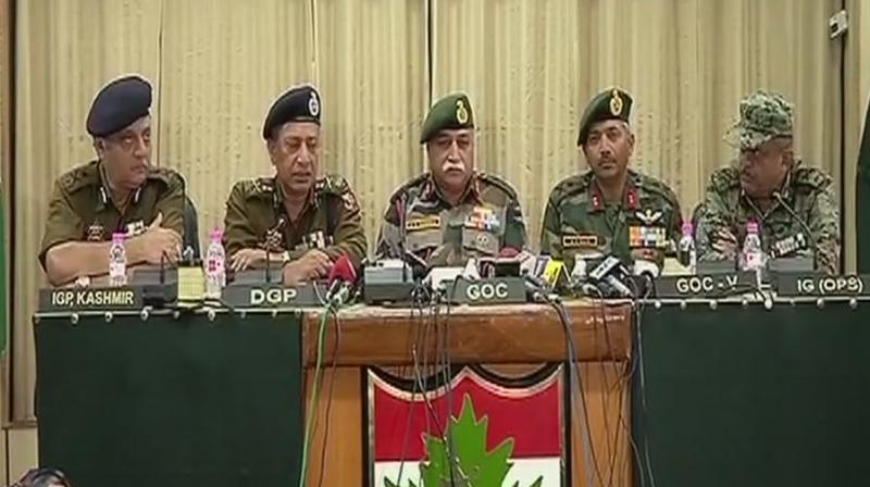 Speaking about the Bandipore encounter, Lieutenant General Sandhu hailed the Army, CRPF and Jammu and Kashmir Police for successful operation. (Photo: ANI/Twitter)