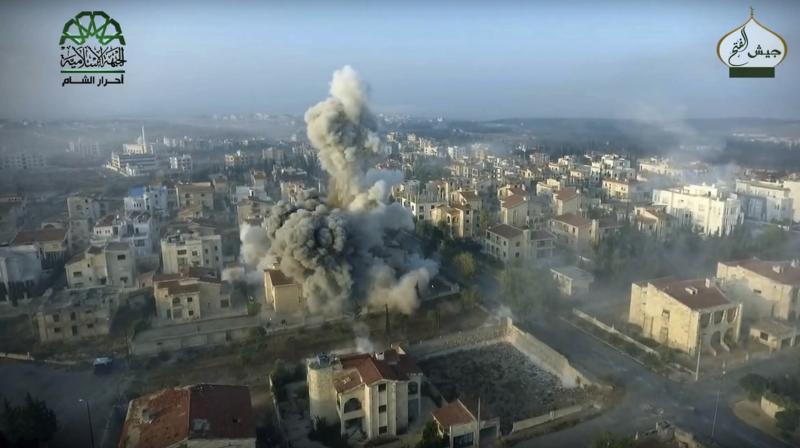 At least 38 civilians have been killed in two days of opposition rocket fire in Syrias Aleppo. (Photo: AP)