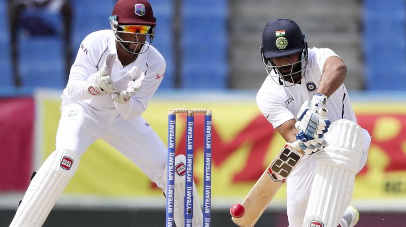 Vihari and Ajinkya Rahane built a partnership of 135 runs in the second innings and helped the team to post the target of 419 runs against the Windies to win the match. (Photo: AP/PTI)