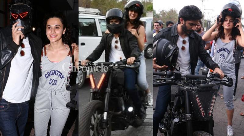 Whats cooking? Harshvardhan takes Taapsee out on a ride in Mumbai