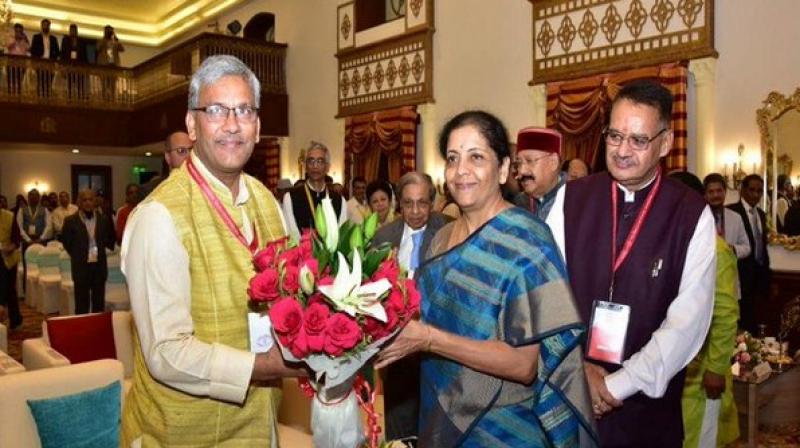 Nirmala Sitharaman, others arrive for \Conclave of the Himalayan States\ in Mussoorie