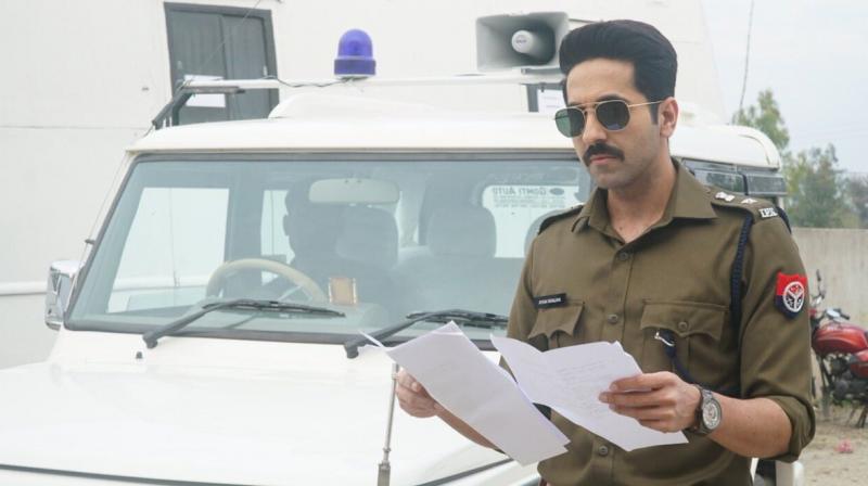 Ayushmann Khurrana's look as cop. (Photo: Twitter)