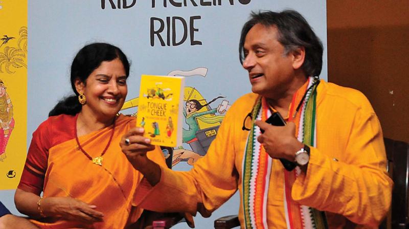 Shashi Tharoor â€˜tongue in cheekâ€™ on author