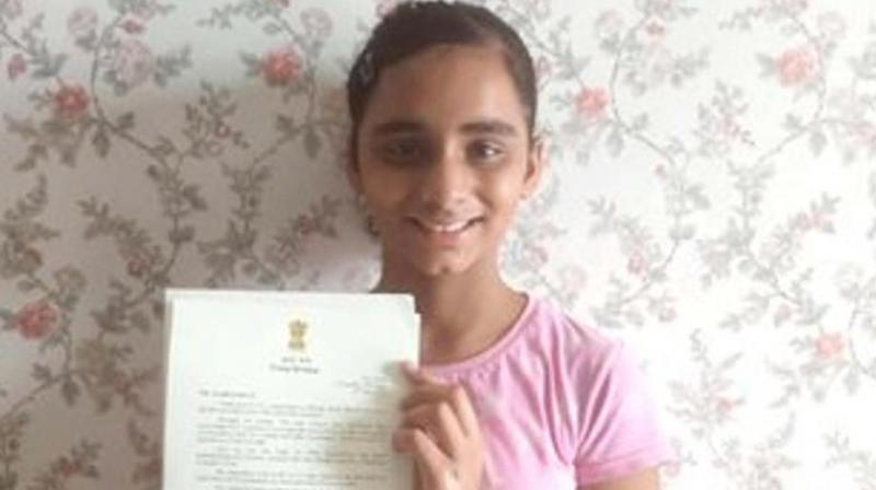 The news of PM Modi writing back to the 11-year old girl was shared by her father on Twitter.(Twitter/@ravinderyadava)