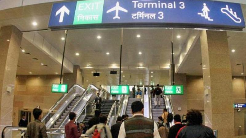 The Delhi airport is one of the busiest in the world and sees a daily traffic of over one lakh passengers. (Representational Image | PTI)