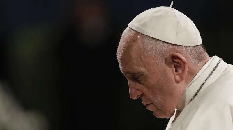 Pope hears traumatic stories on \human trafficking\ on Good Friday