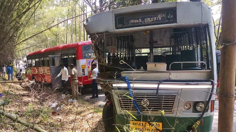 Ooty: 20 hurt as buses collide on MTR stretch
