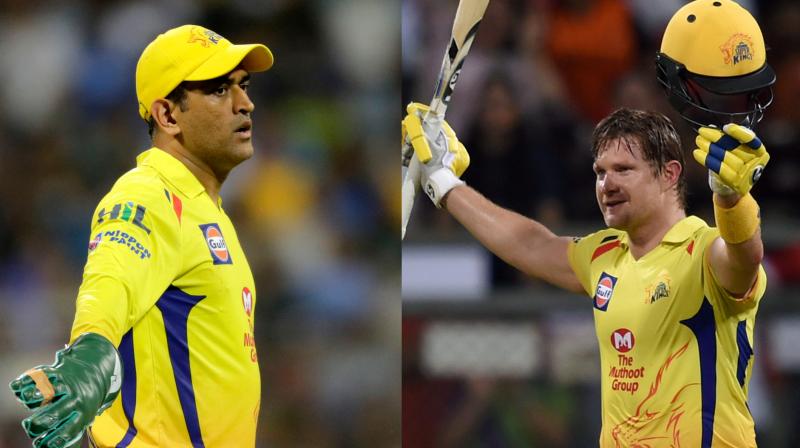 Throughout the back end of the tournament I was hanging on for dear life, Stephen Fleming and MS Dhoni have been looking after me really well and I am really glad to contribute like I did tonight,\ said Shane Watson after his sensational 57-ball 117-run* knock in the IPL 2018 Final. (Photo: AP / PTI)