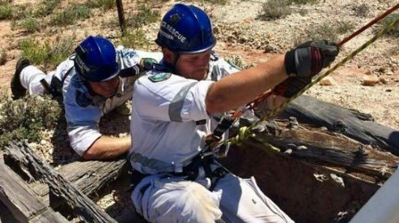 The woman is lucky to be alive after police rescued her from a mine shaft in the states north-west, says New South Wales police. (Photo: AFP)