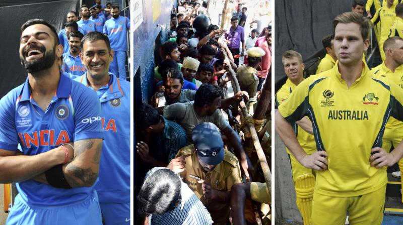 If the scenes outside the Chepauk stadium on Sunday are anything to go by, then it is a guarantee that the September 17 ODI between India and Australia will be witnessed by a jam-packed stadium. (Photo: AP / PTI)