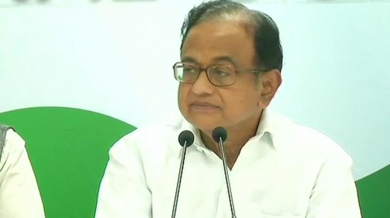 Senior Congress leader P Chidambaram said that flawed structure and implementation has made GST a  bad word  among businesspersons, traders, exporters and common citizens. (Photo: Twitter/ANI)
