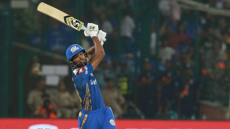 Hardik Pandya smashed 32 off 15 balls to power Mumbai Indians to 168 for five, a total which Delhi Capitals found too stiff to chase, going down by 40 runs. (Photo: BCCI)