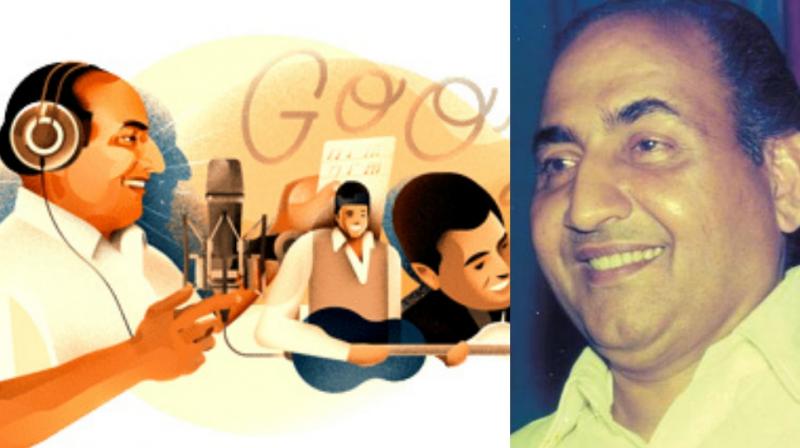 Googles doodle for Mohammed Rafi.